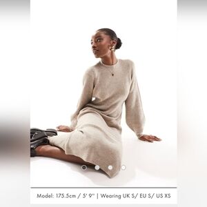 Vero Moda Beige Knit Dress - Size S - New With Tags